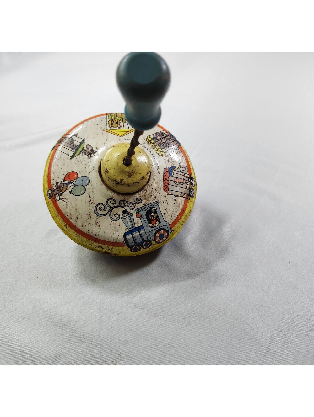 Vintage Spinning Top Circus Design